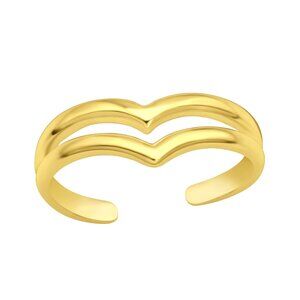 14K Gold Vermeil Adjustable Toe Ring